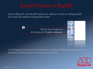 Screenshoot der PowerPoint-Präsentation zur Kabinett-Projektion.